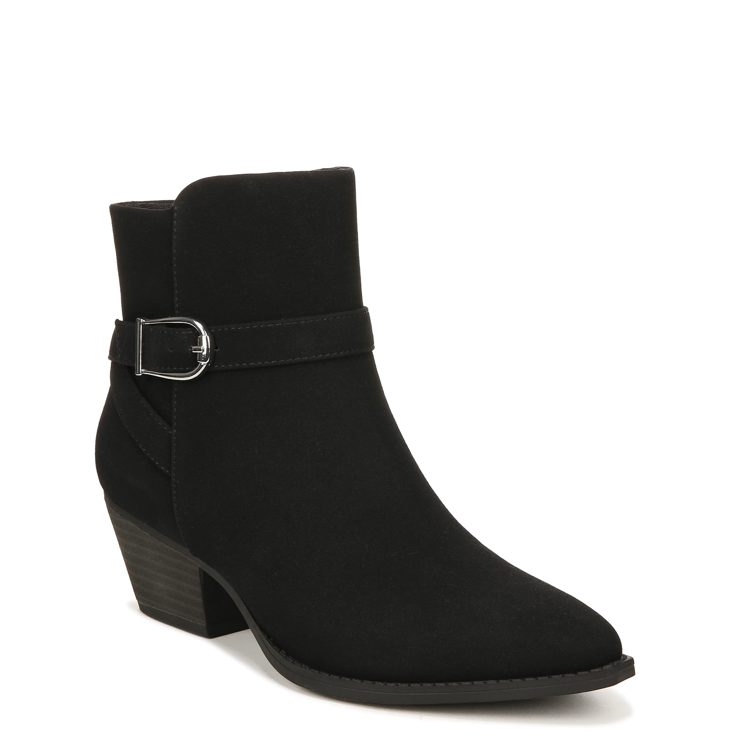 LifeStride Womens Roxanne Western Block Heeled Ankle Booties Black 7 M