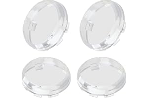 QUASCO Clear Turn Signal Lens Cover 2 Inch Lenses for Bullet Turn Signals Compatible with Harley Street Glide Road Glide Sportster Softail Iron 883 Road King, Pack of 4