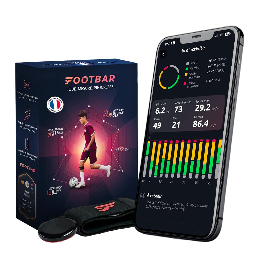Footbar Meteor Aktivitätstracker für Fußball, Tracking und Bewertung der Fußballleistung und des Spielstils für iOS Android