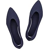 Frank Mully Womens Pointed Toe Flats Knit Dress Shoes Comfort Women Shoes Softable