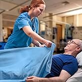 Avalon Bedding Hospital Blankets Twin Size 100% Cotton Thermal Blanket Hospital Style Blanket - Lightweight Hospital Blanket - Hospital Blankets - General Hospital Blanket Twin 66x90 Inches (Blue)