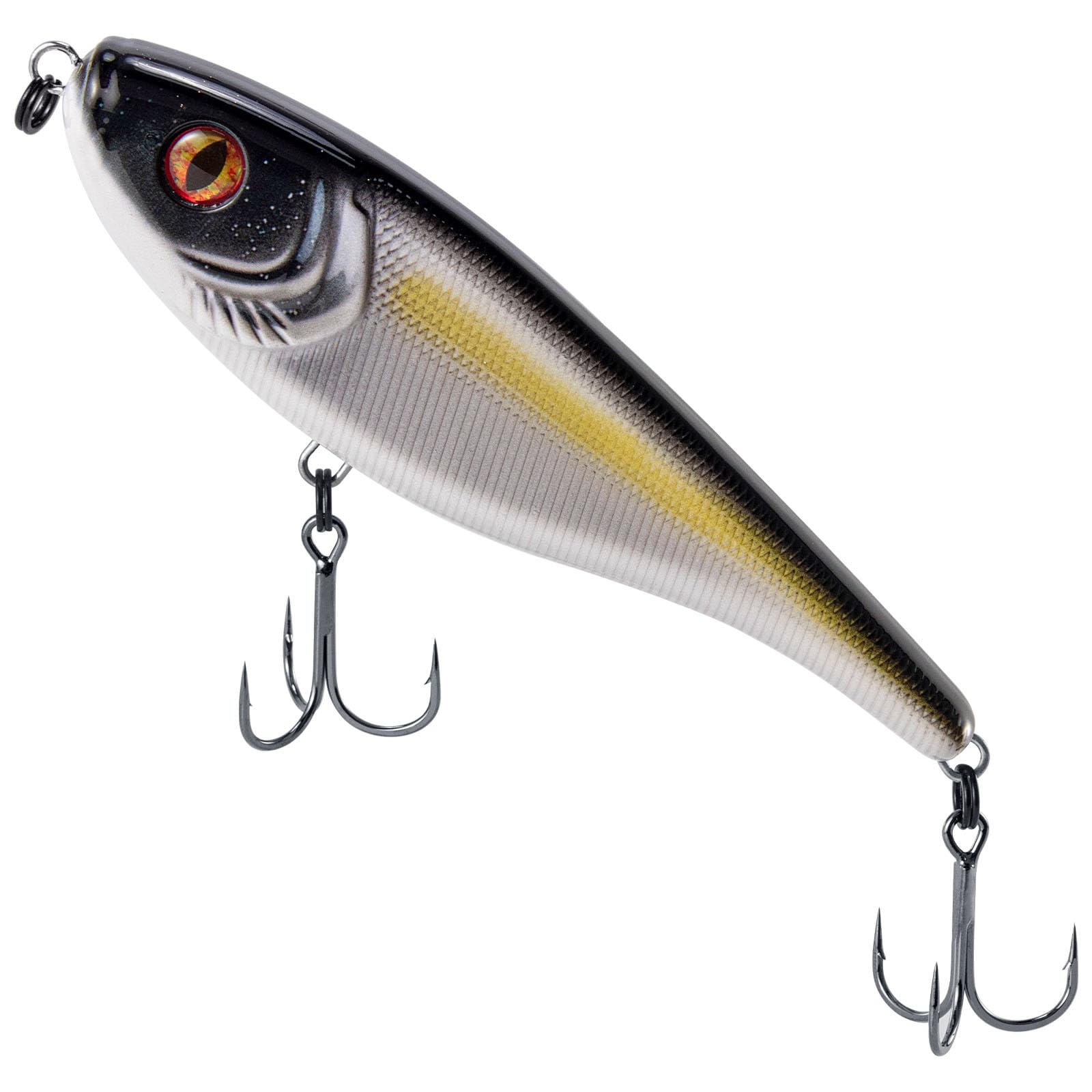Dr.Fish Pike Fishing Lure Jerkbait Wobbler 155mm/76g Lure for Pike Predator Fish Glide Bait Loud Rattle Wobbler Freshwater Saltwater Color: Dusky