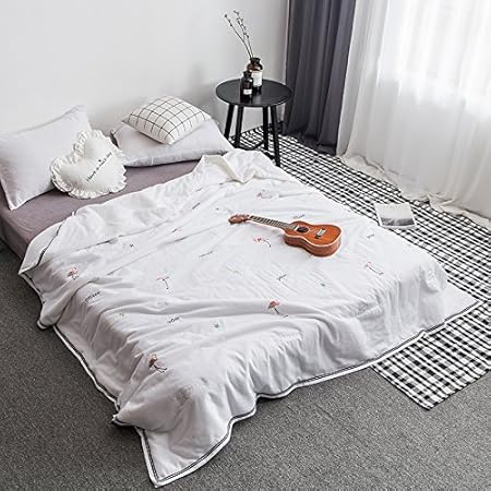 Amazon Com Kfz Cotton Summer Comforter Set No Pillow Covers Black