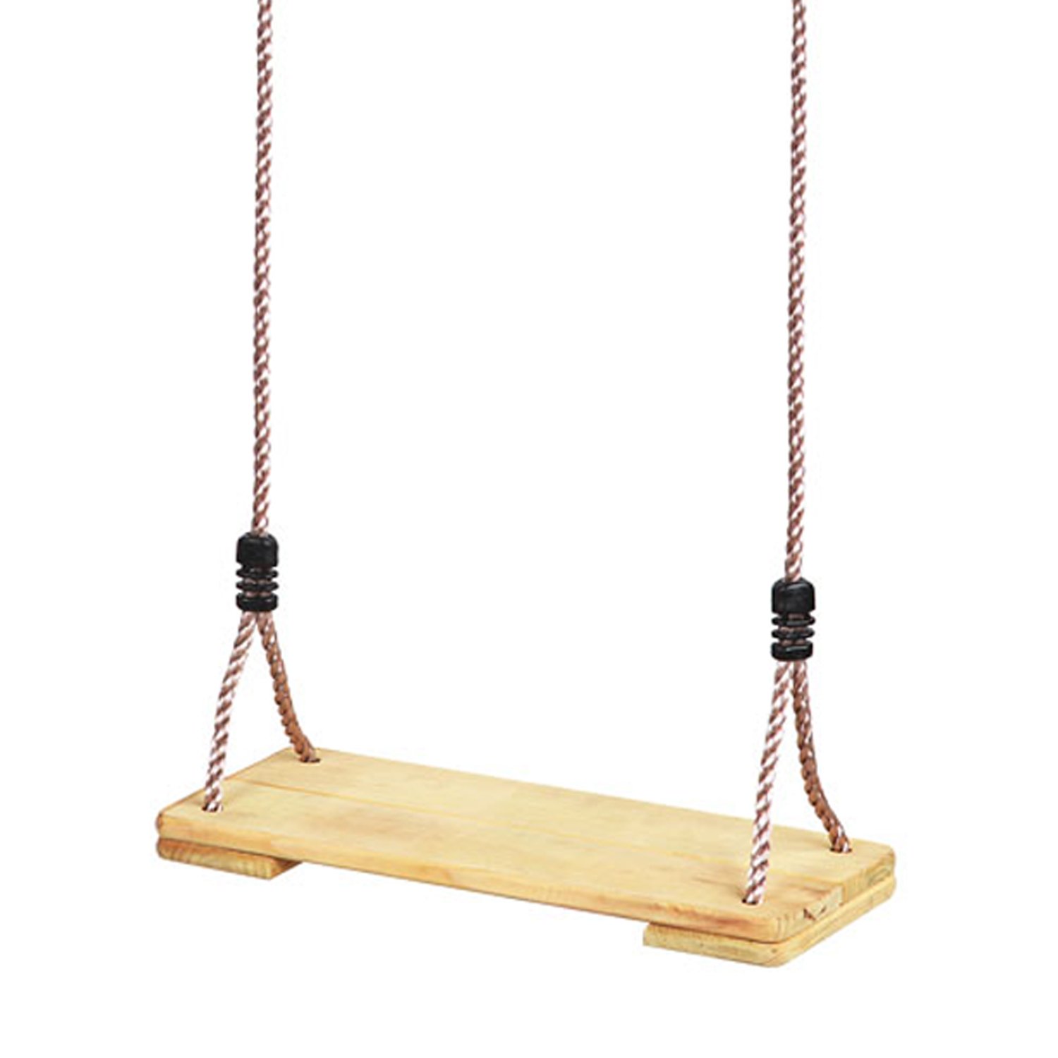 Garden Games Pine Wooden Swing Seat with Adjustable Silky Feel Polypropylene Ropes