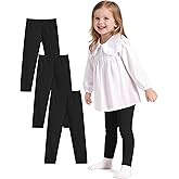 Witwot 3 Pack Baby Girls Leggings Toddler Kids Soft Cotton Pants Size 18M-5T