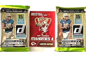 GENERIC NEW 2023 Panini Donruss FACTORY SEALED FOOTBALL CARD PACKs (2 Packs = 30 Cards) - Chance for Autograph Rated Rookie Cards! - Includes Custom Novelty Mahomes Art Card Pictured