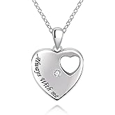 925 Sterling Silver Urn Necklace for Ashes for Women Keepsake Memorial Heart Cremation Jewelry for Ashes