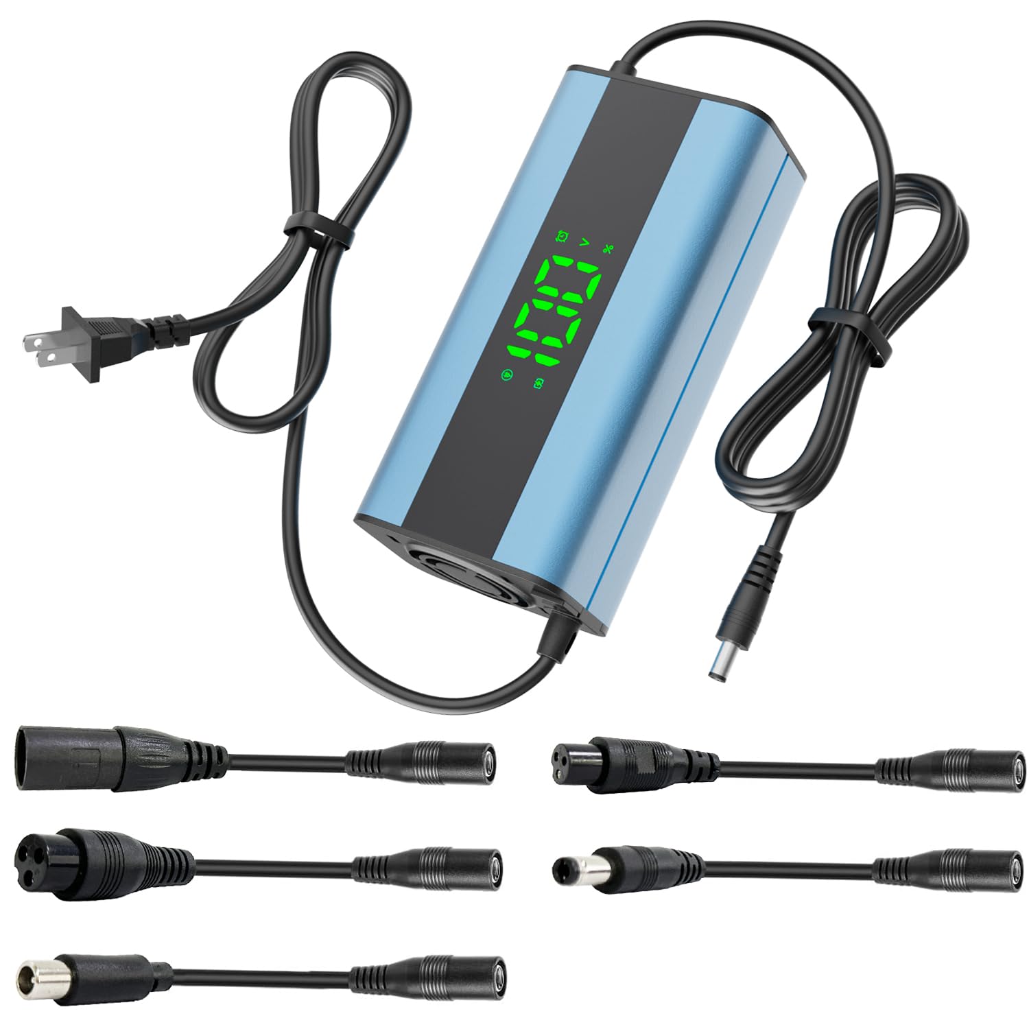 Photo 1 of 42V 2A Electric Scooter Charger 5 in 1 Plugs Universal,for 36V Electric Scooter Ebike Lithium Battery, Smart Display, Fast Charging, Overcharge Protection, Compatible with Multiple Models