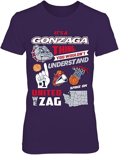 Amazon Com Fanprint Gonzaga Bulldogs T Shirt Everything About Team Sports Outdoors