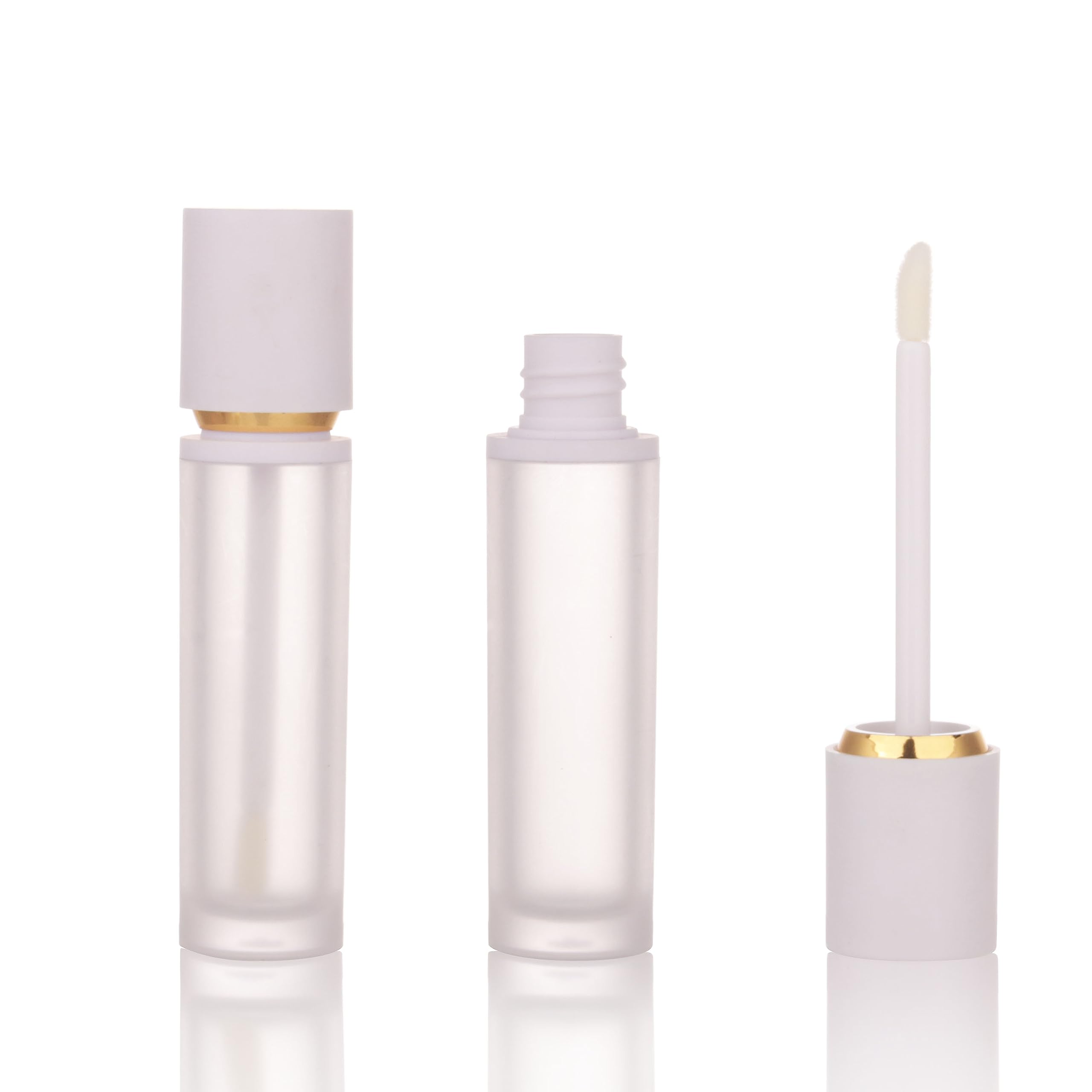 COSIDEA 30 PCS Empty White thick Lip Gloss Tubes 8ml lipgloss Tube with Wand Applicator for Lip oil tint bottles container