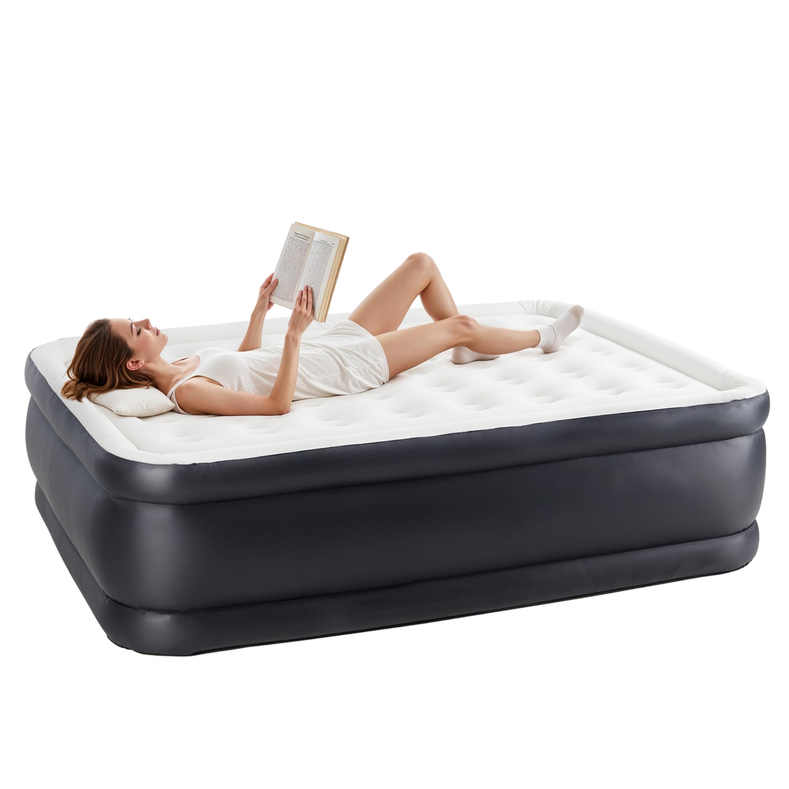 Photo 1 of Simple Deluxe Twin Camping Air Mattress with Built-in Electric High-Speed Pump, 18" Bed Height, Blow Up Inflatable Airbed with Carrying Bag for Home Guests & Travel, Waterproof Foldable Portable