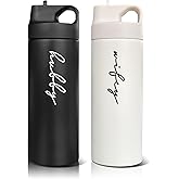 GroomBrideGifts Husband and Wife Cups | Honeymoon Essentials & Gift for Couples | Hubby and Wifey Water Bottles