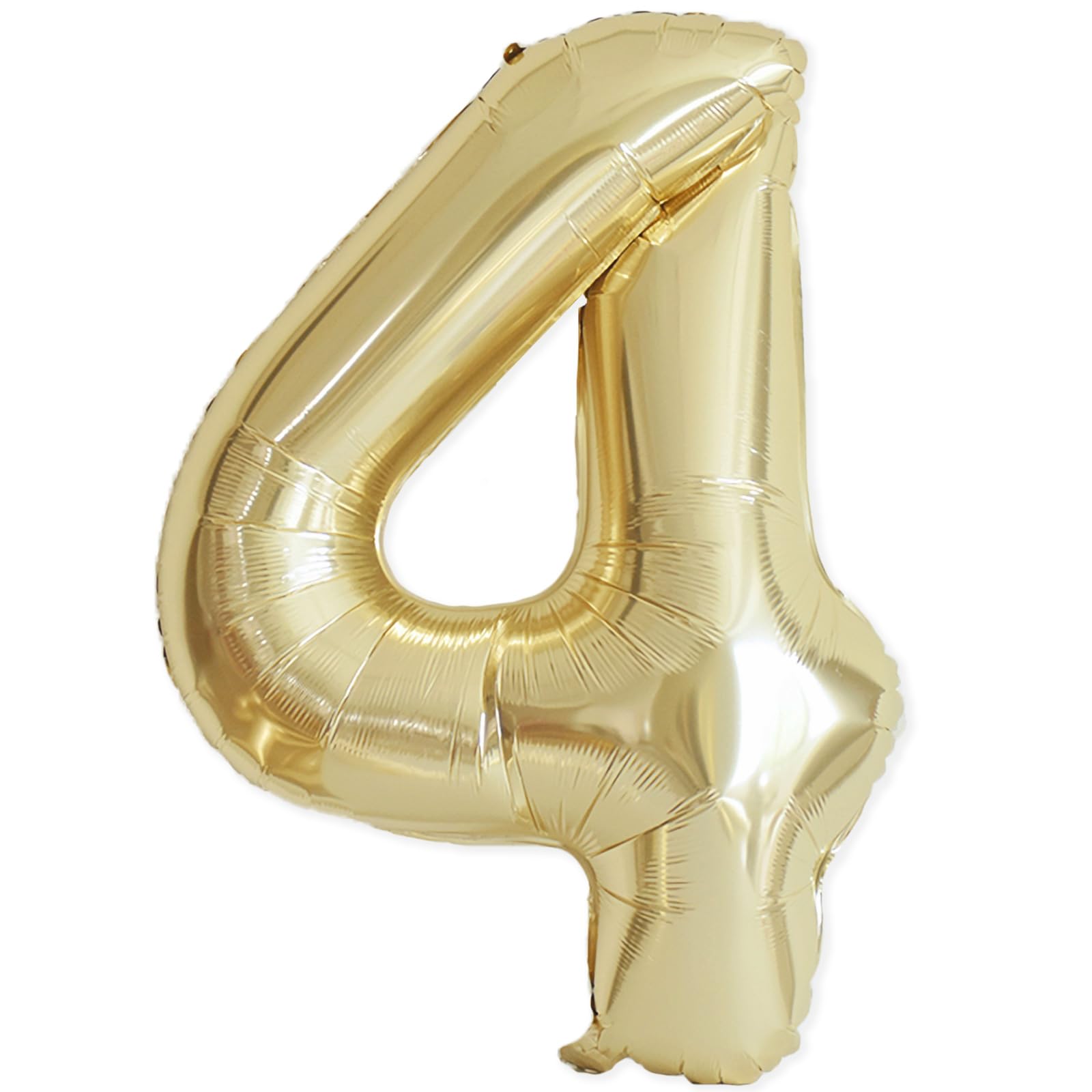 Number 4 Balloon 40 Inch - Champagne Gold Large Giant Foil Balloons for Birthday Party, Graduation, Wedding, Anniversary, Bachelorette Decoration Supplies (Light Gold)