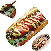 Qiankang Funny Food Newborn Swaddling Blanket Beanie Hat Sets Soft Baby Receiving Funny Hot Dog Food Blanket Soft Sleeping Bag New Born Soft Sleep Sacks for Boys Girls