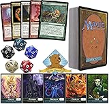 50 Assorted Magic: The Gathering Rares! No Duplication! With 3 Spindown! Includes 5 Custom Golden Groundhog Token Counters!