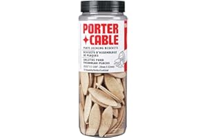 PORTER-CABLE Joiner Biscuits, No. 10 Plate, 125-Piece (5561) , Brown