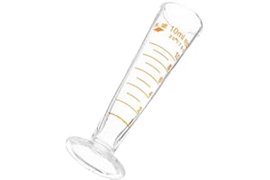 GLSTOY 10ml Glass Measuring Cup with Graduated Scale Laboratory Beaker Mini Beakers for Liquid Measurement