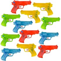 Lot de 4 mini pistolets transparents à eau,petits pistolets à eau aux couleurs vives,pistolets amusants pour la plage,l'été,la plage - Jeux - Jouets