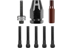 GRYVOZE M8 Pneumatic Rivet Nut Gun Head with Self-Locking Design and 5pcs Replacement Mandrels