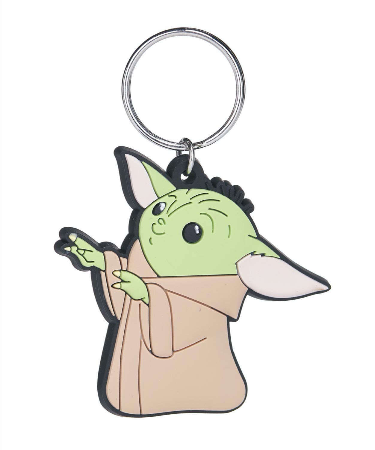 Star Wars: The Mandalorian RK39094C, Baby Yoda Rubber Keyring, Unisex, Multicoloured, 4.5 x 6 cm
