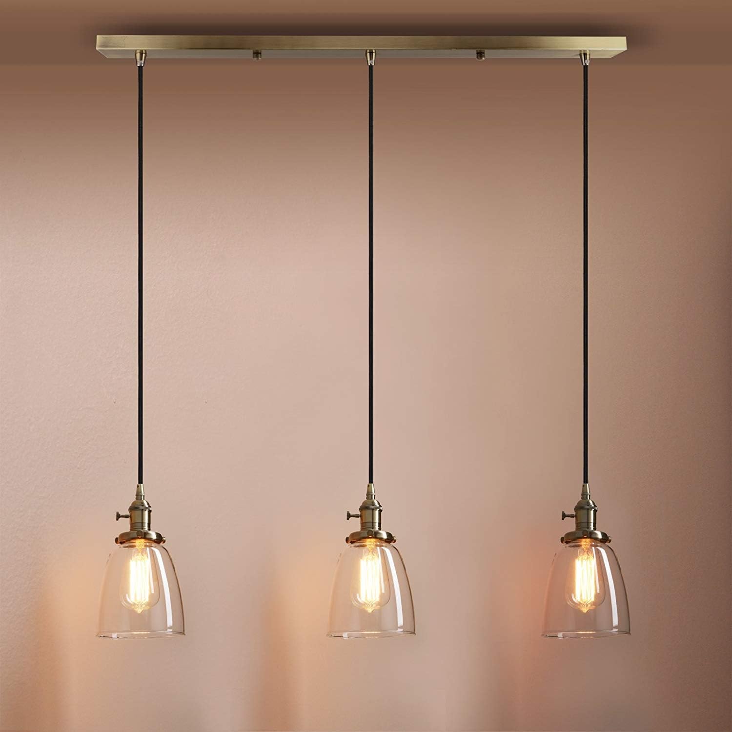 Vintage Jahrgang Pendelleuchte Retro Industrielle 3-Flammig