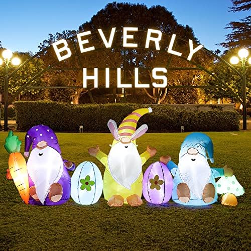 10.3 Ft Long Easter Inflatables Decorations, Inflatable Gnomes with