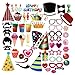 PBPBOX Photo Booth Props for Birthday - 56 Count
