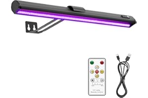 Onforu Black Light for Blacklight Tapestry,15'' Rechargeable Blacklight Picture Light with Remote, 4000mAh Black Light Bar for Fluorescent Poster, Glow in The Dark Party, Bedroom Decor, Party
