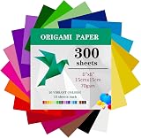 TYOREW 300 Sheets Origami Paper 15x15 cm Double Sided 20 Colors 70gsm