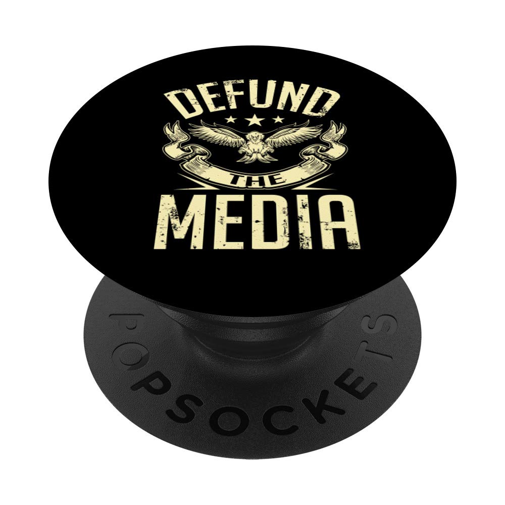 Defund The Media No To Fake News Protest Propaganda PopSockets Swappable PopGrip