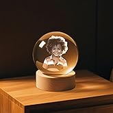 Custom Crystal Ball with Lamp,Ultrasound Picture Frames,Ideal Gift for Expecting Parents,Customizable Gifts,3D Crystal Photo 