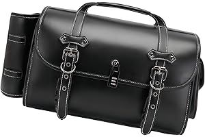 Motorcycle Back Seat Bags Tail Bag Rear Seat Bag PU Leather Storage Bag Cycling Helmets Bag Motorcycle Tail Bag