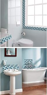 FBBULES 20 Pcs Mosaic Style Self Adhesive Tile Stickers 10x10 cm Blue view 8