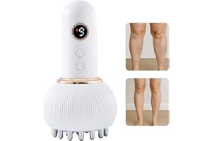 YUONRY Leg Massager for Circulation and Pain Relief, Lymphatic Drainage & Varicose Veins Support - Calf, Foot & Knee Massager with SoothingPulse, Heat, Light & Vibration – Ideal for Swelling & Fatigue, White
