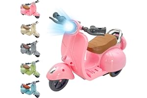 GENERIC Accessories for LABUBU - Doll Scooter Toy for Labubu with LED Lights and Music, Cute Motorcycle Toy for Labubu, Decorative Desktop Ornament for Labubu Collectors (Pink)