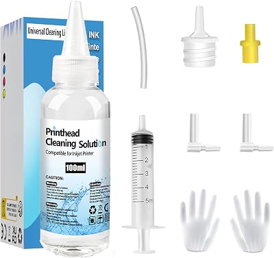 SHUOLEI Printer Head Cleaner Kit 100ml for Epson HP Canon Inkjet Nozzle