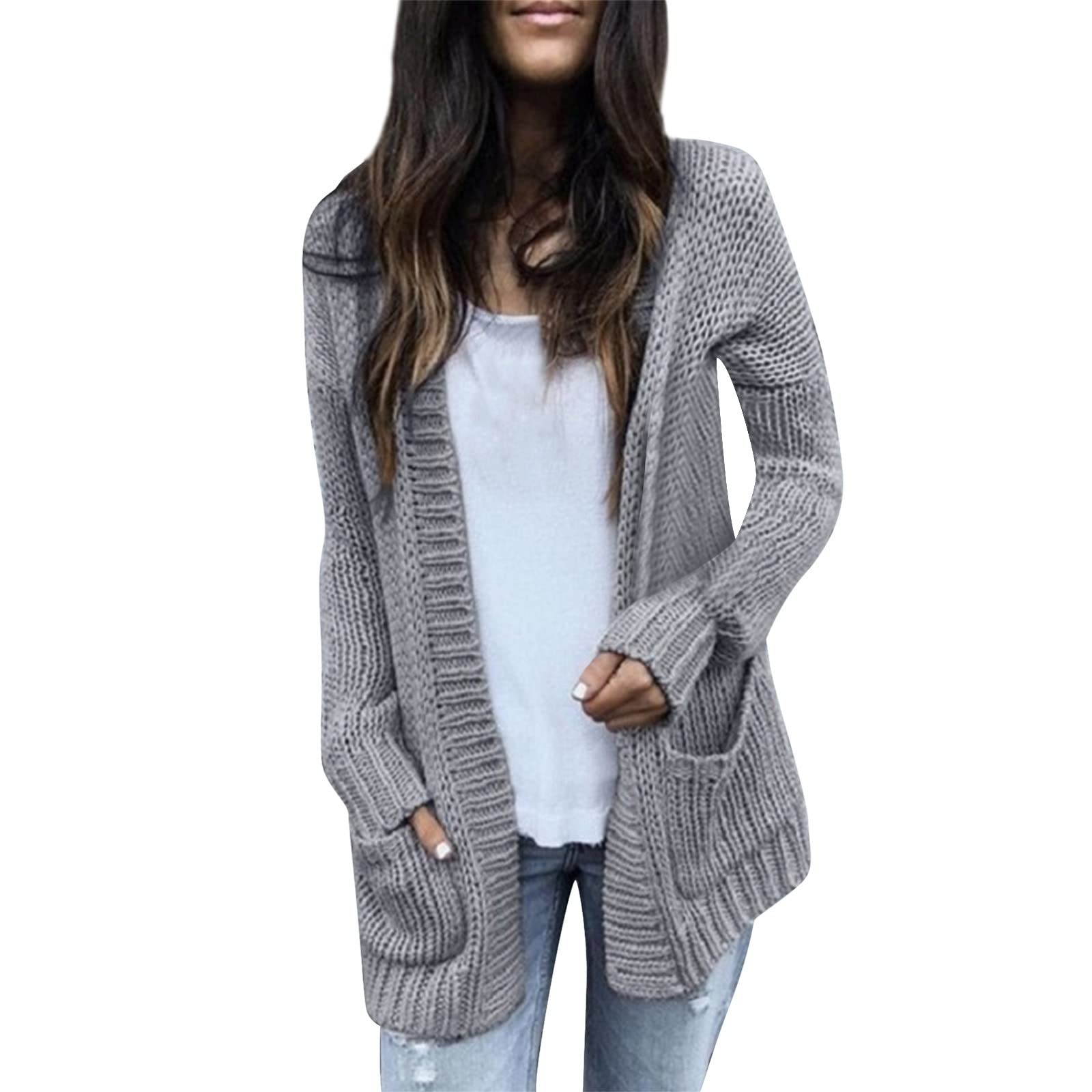 Cardigan for Women Dressy with Pockets Blue Kimonos