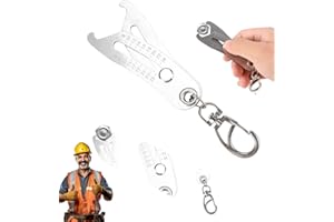 ROTTIPE Portable Keychain Thread Size Checker – Accurate Nut & Bolt Measurement Tool for Quick & Easy Thread Identification, Thread Size Verification Tool, Quick Measure Thread Gauge
