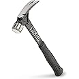 ESTWING Ultra Series Hammer - 15 oz Short Handle Rip Claw Framing Hammer with Smooth Face & Shock Reduction Grip - EB-15SR