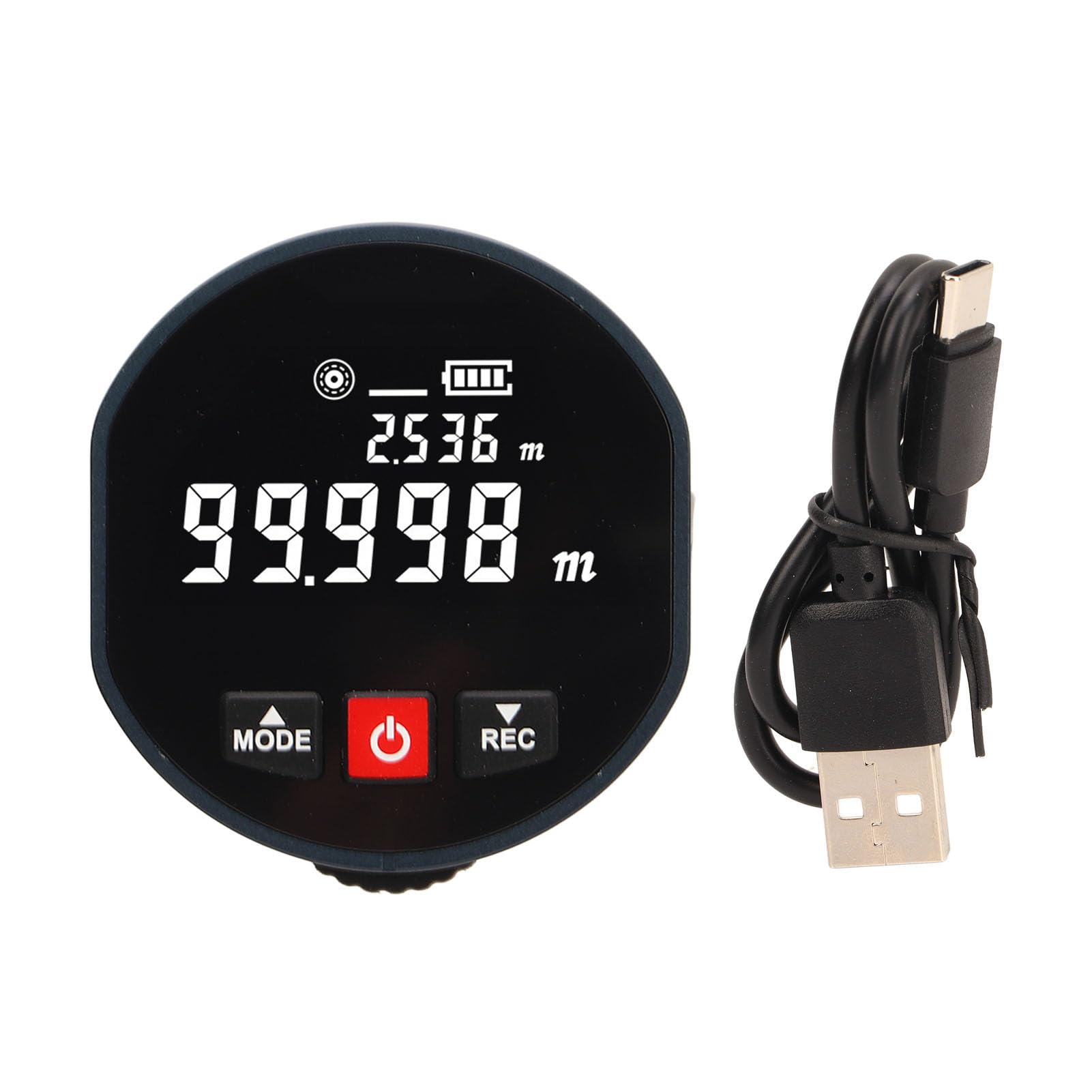 Handheld Roller Distance Meter, High Accuracy Electronic Rangefinder Measuring Gauge 0 to 99.999m with Magnetic Back HD LED Display for Straight Line, Curve, Arc Length