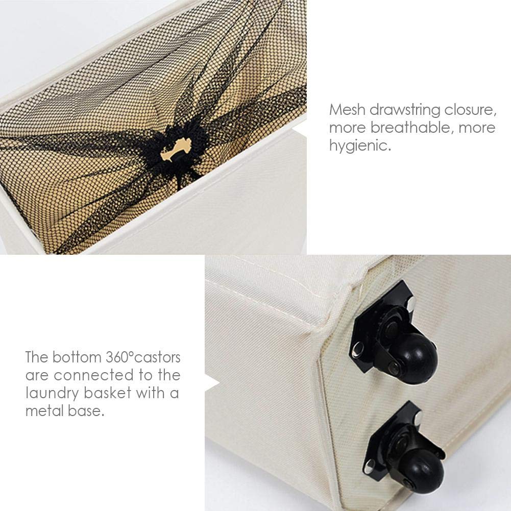 Sponsi Patrocinador Plegable Grande Canasta de lavandería con asa y