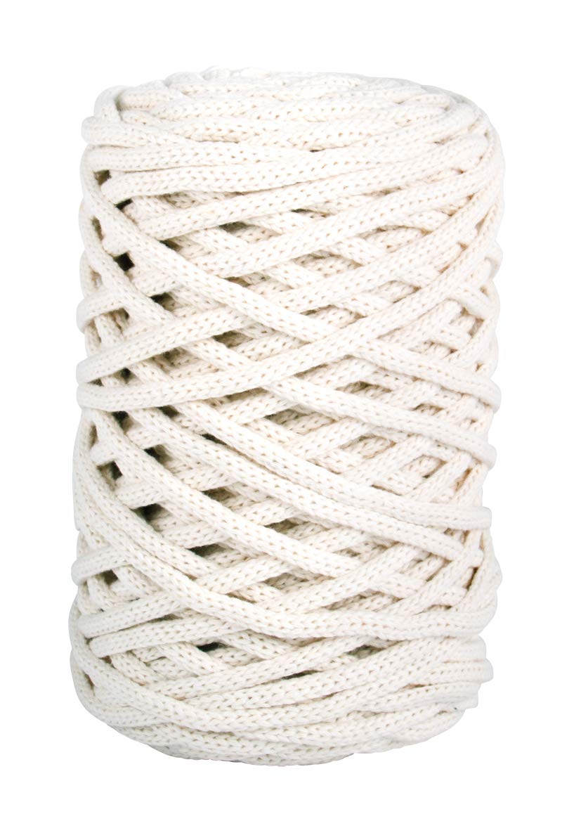 Rayher Braidy Recycling Yarn for Craft, 42010104, 4mm, approx. 60m, Ivory