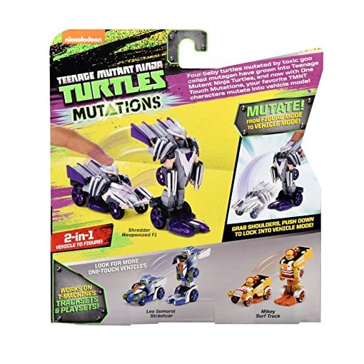 Teenage Mutant Ninja Turtles T-Machines Shredder Weaponized F1 One Touch Mutation Vehicle - Image 8