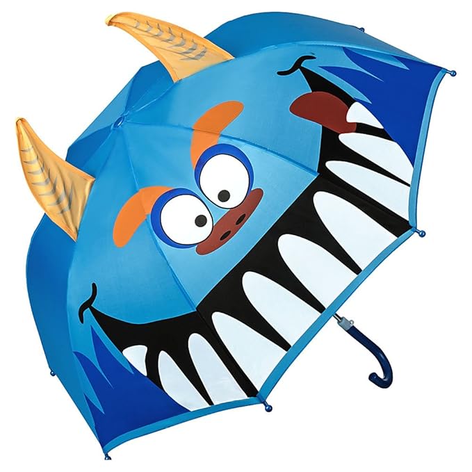 VON LILIENFELD Regenschirm Kind Kinderschirm Junge Mädchen Motiv Monster (bis ca. 8 Jahre)
