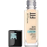 Maybelline New York Fit Me Matte + Poreless Foundation Makeup, Ultra-Lightweight Formula Controls Shine, for Normal to Oily S