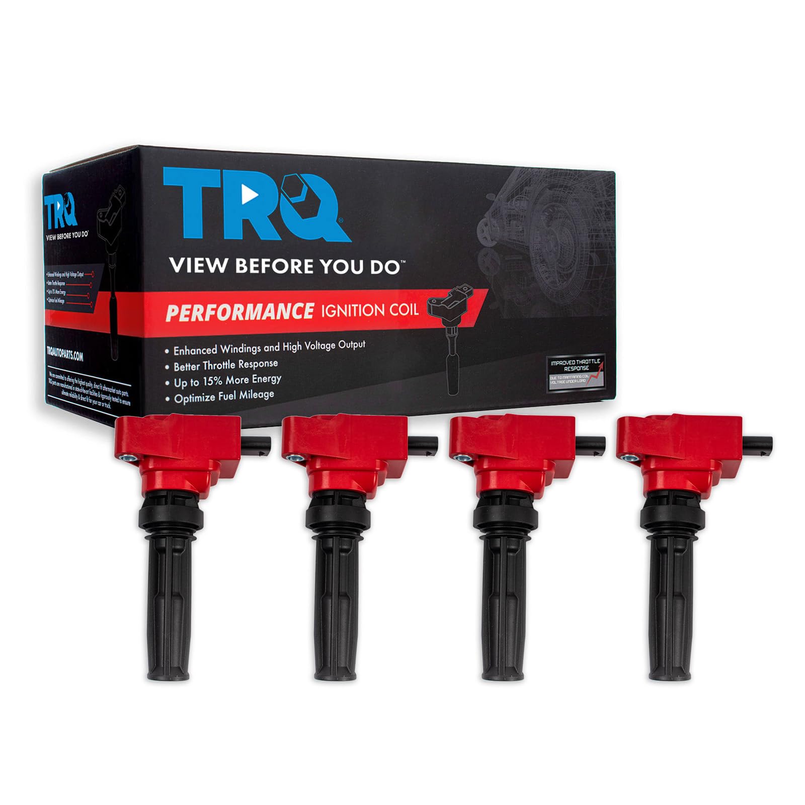 TRQ Ignition Coil Set Compatible with 2019-2022