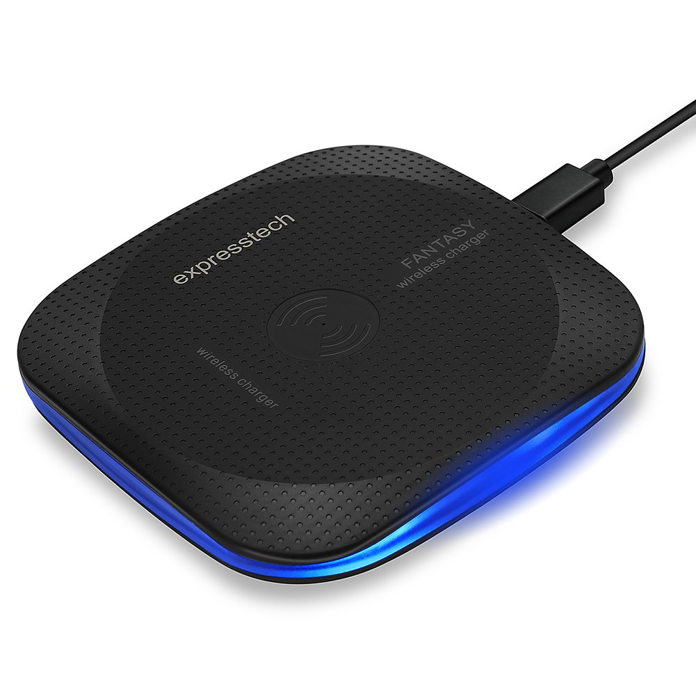 Expresstech @ Cargador Inalámbrico Rápido Qi cargador por inducción universal QI Wireless