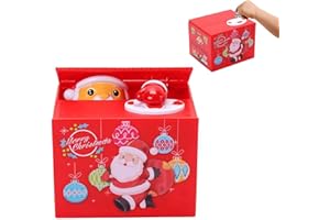 Santa Saving Money Box,Christmas Coin Bank,2026 New Fun Cute Santa Claus Piggy Bank Stealing Money,Christmas Coin Cash Counte