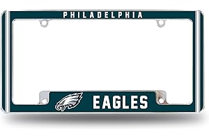 Rico Industries NFL Football Classic 12" x 6" Chrome All Over Automotive License Plate Frame for Car/Truck/SUV