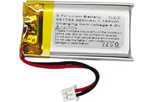 HXJNLDC DC 3.7V 320mAh 621733 Rechargeable Lithium Battery for Sony WF-C500,WF-XB700，WF-H800，WF-SP800N，WF-1000XM4 Headphone case and WH-CH500,WH-CH510 Headphone Battery Replacement